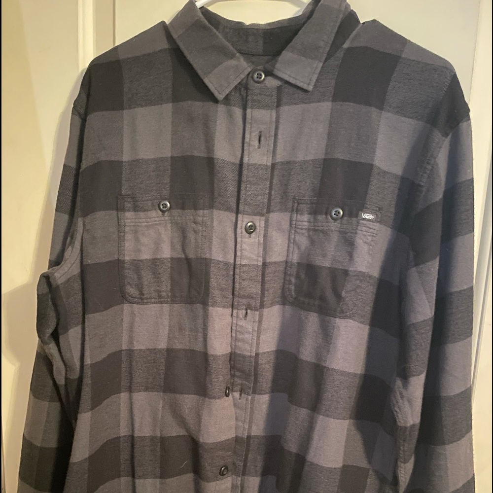 3 flannels 2 from Hollister and one from vans.